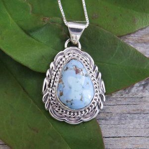 Golden Hill Turquoise Sterling Silver Necklace 18"